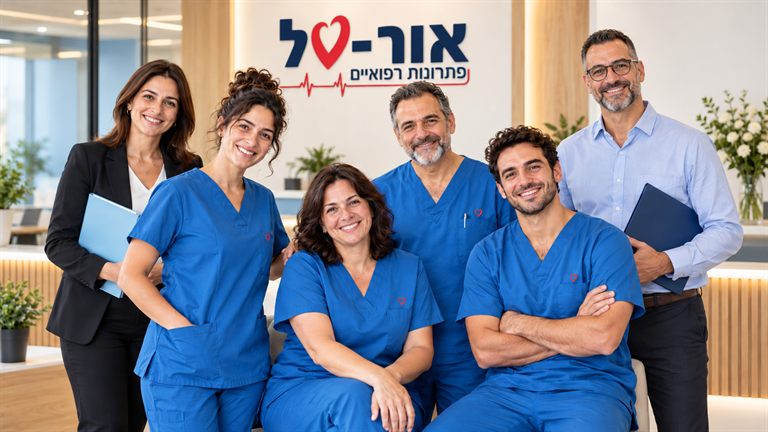 צוות אור-טל בפגישת עבודה במשרדי החברה