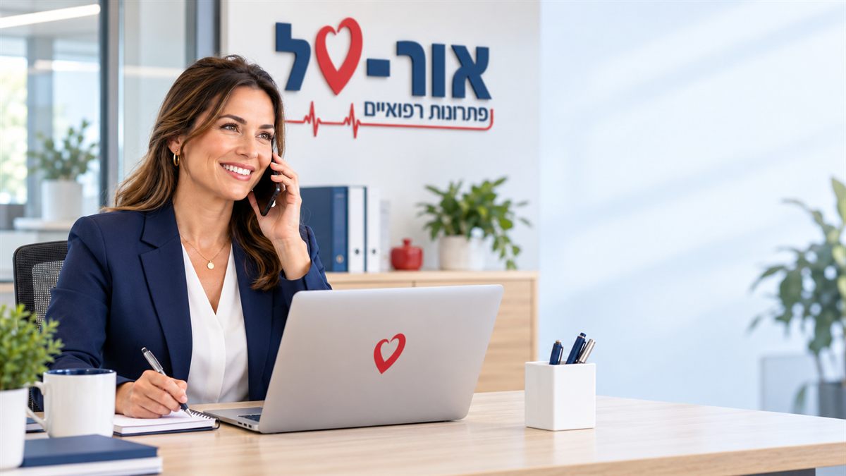 מטפל של אור-טל מלווה קשיש בהליכה בגינת ביתו